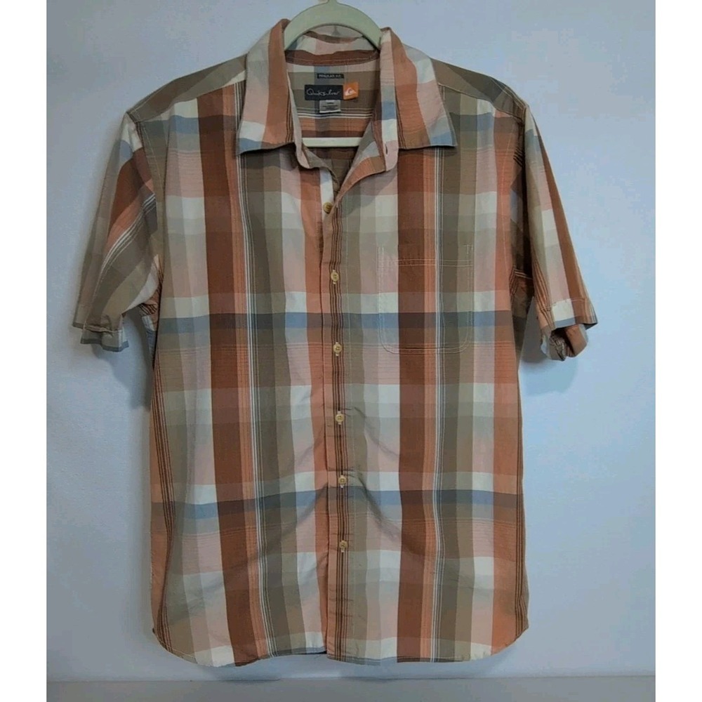 Quicksilver Men's Button Down Plaid Shirt Casual‎ Workwear Multicolored Size M